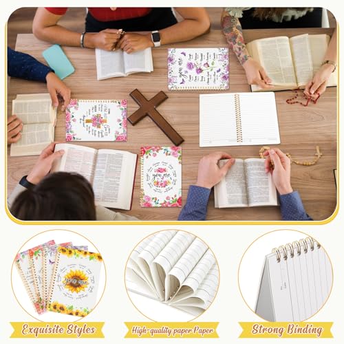 Resurhang 4 Pcs Christian Spiral Notebooks Spiral Bible Verse Notebooks Religious Journals for Women Christian Notepads Mother's Day Journal Religious Inspirational Notepads for Office Supplies - color: You Are