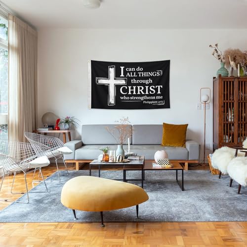 Philippians 4:13 Cross Flag3X5Ft I Can Do All Things Through Christ Banner - color: A