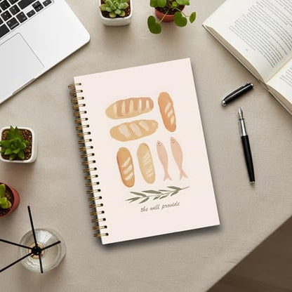 Christian Hardcover Spiral Notebook - Inspirational A5 Lined Spiral Journal Notebook 5.5"x8.3", 80 Pages, Religious Bible Verse Hard Cover Notebook for Work, Christian Faith Gifts for Women Girls - color: Quote03