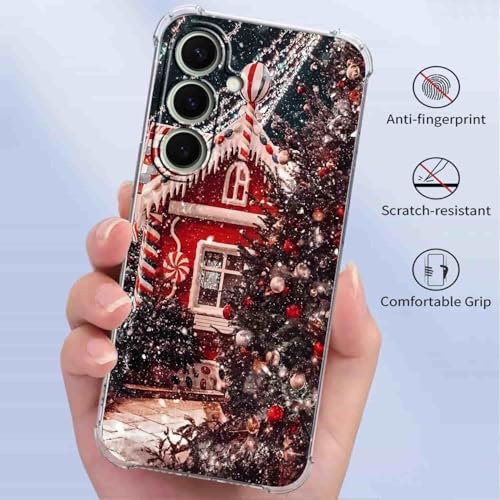 Winter Wonderland Christmas Case for Samsung Galaxy A17 5G/4G,Snowfall Christmas Cottage, Trendy Cool Soft TPU Bumper Cover for Samsung Galaxy A17 5G/4G - color: Christmas4