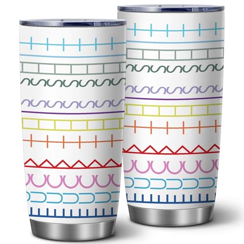 20oz Rainbow Geometric Hidden Rude Message Stainless Steel Tumbler with Lid - color: Hidden Message