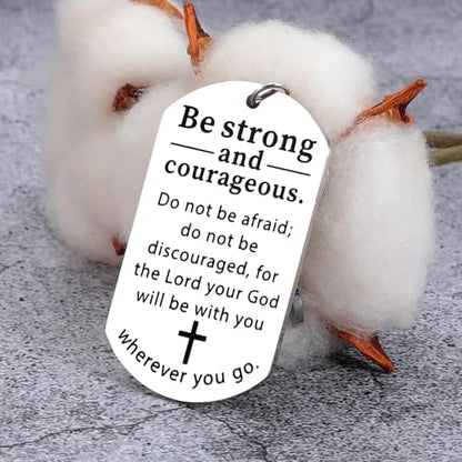 Catholic Key Chains, Christian Gifts for Women, Christmas Stocking Stuffers First Confirmation Gifts for Girls Boys Teens Inspirational Religious Gift for Men Baptism Communion Bible Verse Keychain