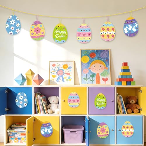 24Pcs Easter Crafts Kit, Make Your Own Easter Egg Arts and Crafts Set - style: Easter Eggs