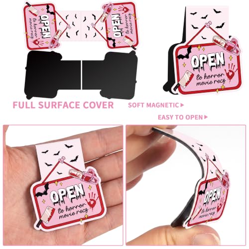 Horror Movie Magnetic Bookmarks 20Pcs Spooky Die-Cut Markers, Party Favors - style: Halloween Horror Movie