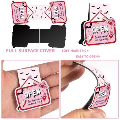 Horror Movie Magnetic Bookmarks 20Pcs Spooky Die-Cut Markers, Party Favors - style: Halloween Horror Movie