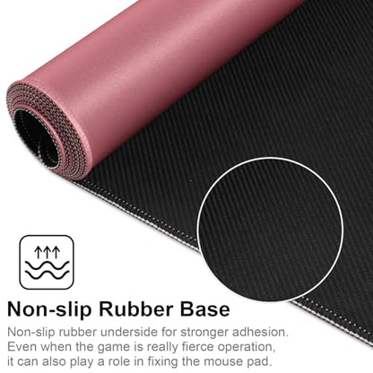 XXL Gaming Mouse Pad 35.4x15.7 Professional Large Mouse Pad & Computer Game Mouse Mat-90x40 Darkpinkus - color: Darkpinkus, size: 35.4L x 15.7W inches
