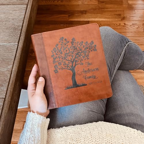 STARKENBURG COMPANY Personalized Family Bible, Custom Engraved ESV Family Journaling Study Bible, For Wedding Gifts