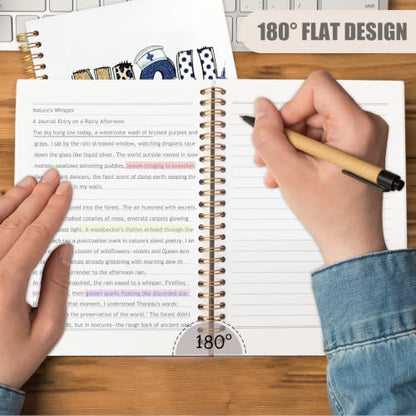 NATSUNO NICU Nurse Gifts Spiral Notebook Journal for Women 5.5x8.3in - color: White Labor and Delivery