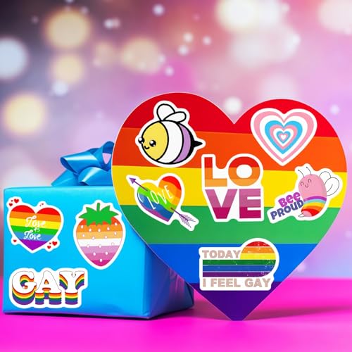 300 PCS Pride Stickers Bulk, Mixed All Kinds of LGBTQ+ Stickers for Trans Lesbian LGBTQ Bi, Gay Pride Accessories, Rainbow Stickers for Pride Month Decorations & Party Supplies(No Duplicates) - style: 300 PCS Pride Stickers