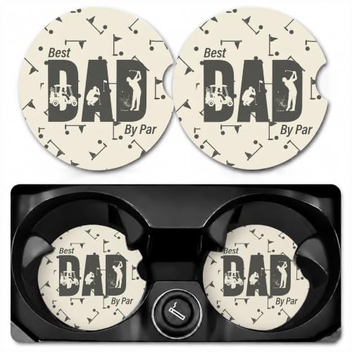 Car Coasters for Cup Holders, Golf Dad Car Coasters Set of 2, B09 - color: Golf