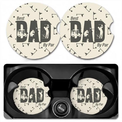 Car Coasters for Cup Holders, Golf Dad Car Coasters Set of 2, B09 - color: Golf