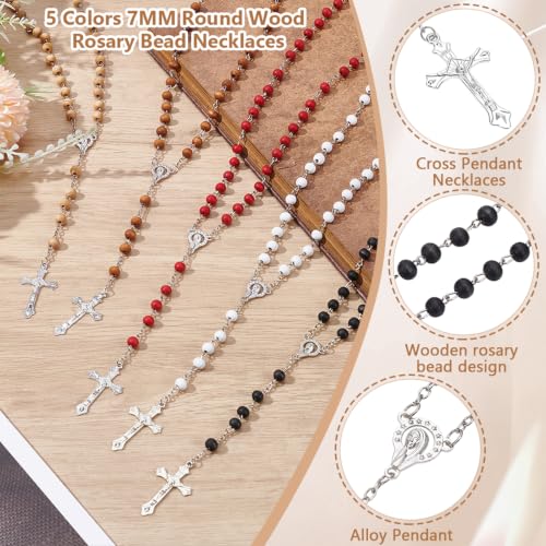 40 Sets Rosary Bead Bulk Catholic Christening Necklace Baptism