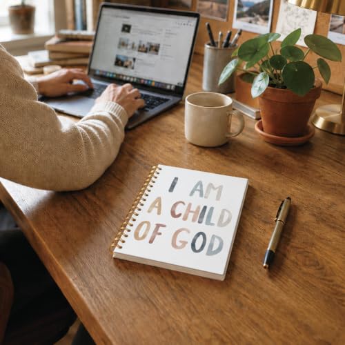 Christian Spiral Notebook journal, I am a Child of God, 5.5×8.3 Inch - color: 006-Spiral