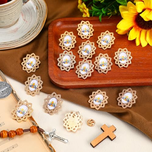 Yinkin 24 Pcs Catholic Pins Gold First Communion Lapel Pins - style: Chalice