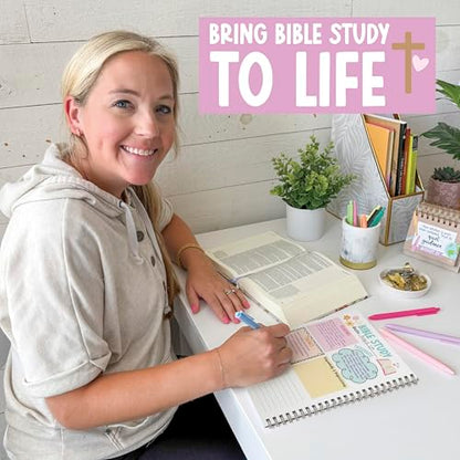 Guided Bible Study Journal for Women - Bible Journal for Women - color: Teal Pastel