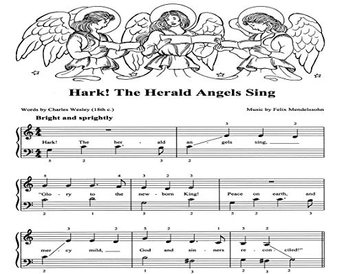 My Christmas Songbook: Music for the Beginning Pianist (Includes Coloring Pages!) (Dover Christmas Activity Books For Kids)