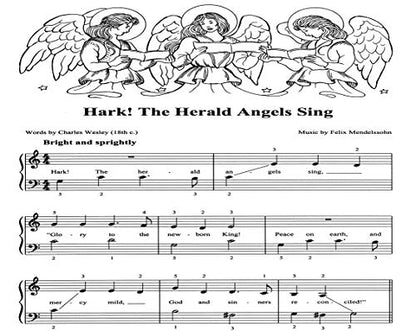 My Christmas Songbook: Music for the Beginning Pianist (Includes Coloring Pages!) (Dover Christmas Activity Books For Kids)