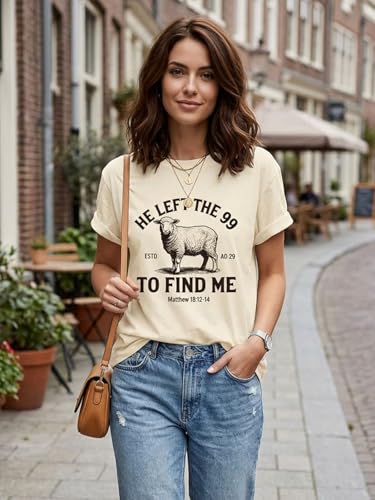 Christian Shirts for Women Religious Faith Shirt Jesus Cross Casual Tops - color: Apricot-3, size: X-Large