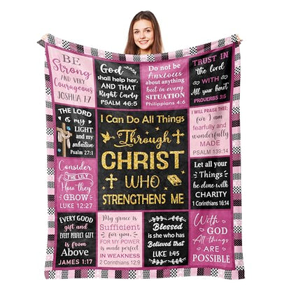 Lcobion Christian Gifts for Women, Religious Christian Blanket 50" X 60" - color: Christ Gifts, size: 60"*50"