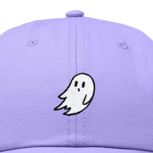 DALIX Ghost Embroidered Mens Womens Cotton Dad Hat Baseball Cap Adjustable - color: Lavender