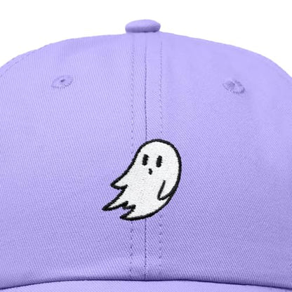 DALIX Ghost Embroidered Mens Womens Cotton Dad Hat Baseball Cap Adjustable - color: Lavender