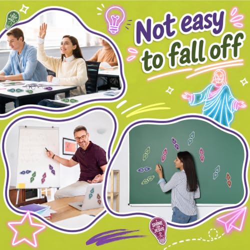 Eaasty 60 Pcs Vbs Light Bulb Magnetic Bookmarks for Illumination Themed - style: Jesus Neon Bulb