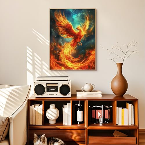 Diamond Art Kits for Adults, Phoenix Diamond Painting Kit, 12x16 Inch - color: CYDP1P02