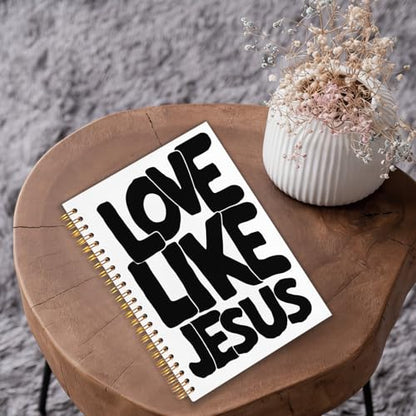Jesus Christian Notebook, Love Like Jesus Bible Journal, Watercolor Religious Spiral Notebook Journal for Note Taking, Christian Faith Based Gifts, 5.5x8.3 Inch - color: Jesus Christian
