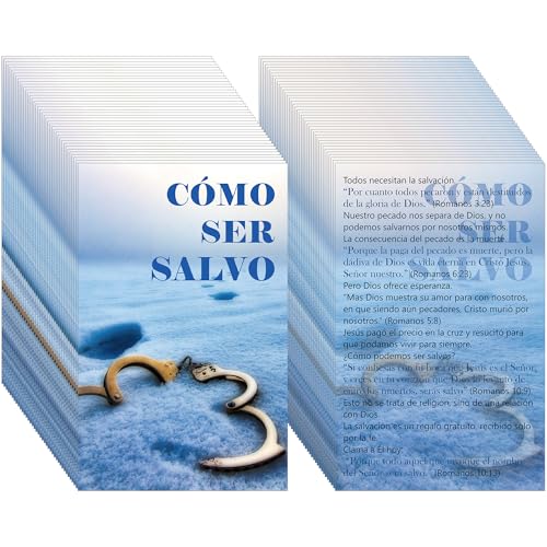 Spanish Gospel Tract Cards, Christian Evangelism Scripture Cards - color: Cómo Ser Salvado