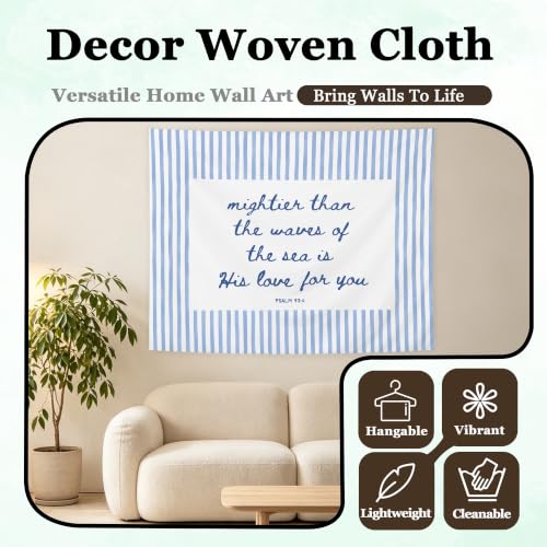 BRGYRS Christian Psalm Religious Wall Tapestry Hanging Decor,50x60 Inch - color: Bible verse
