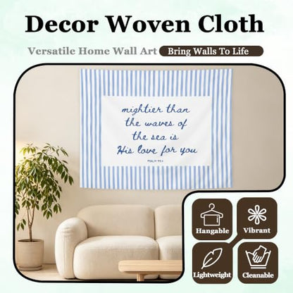 BRGYRS Christian Psalm Religious Wall Tapestry Hanging Decor,50x60 Inch - color: Bible verse