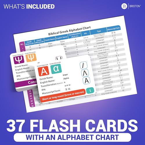 Biblical Greek Alphabet Flash Cards with Audio – 37 Letters for Study