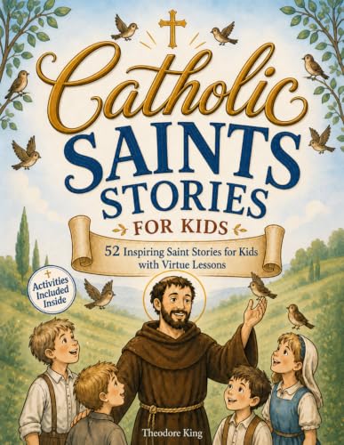 52 Catholic Saint Stories for Kids: An All-in-One Catholic Activity Book for Children with 52 Saint Stories, Interactive Activities, Virtue Challenges and Simple Prayers to Build Faith and Grow Closer to God