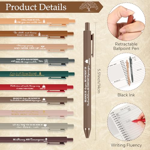 Kosiz 40 Pcs Christian Gifts Bulk Prayer Journals with Pens, Retro Color - color: Retro Color