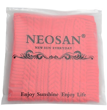 NEOSAN Womens Thick Ribbed Knit Winter Infinity Circle Loop Scarf - color: Crochet Red