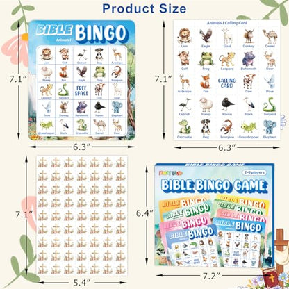 Fancy Land Bible Bingo Game for Kids Vacation Bible School Religious Bingo