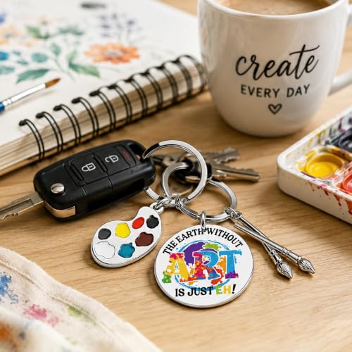 Inspirational Keychain for Women, Appreciation Gift for Mother Daughter Best Friend, Christmas Key Ring - style: Artist