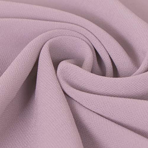 LMVERNA Solid Color Bubble Chiffon Scarf for Women Fashion Soft Hijab Long Scarfs Wrap Scarves - color: Dusty Pink