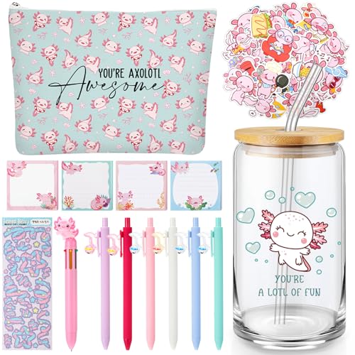 Watersay 64 Pcs Axolotl Gifts for Women Men Cute Axolotl Birthday Gifts - style: Axolotl