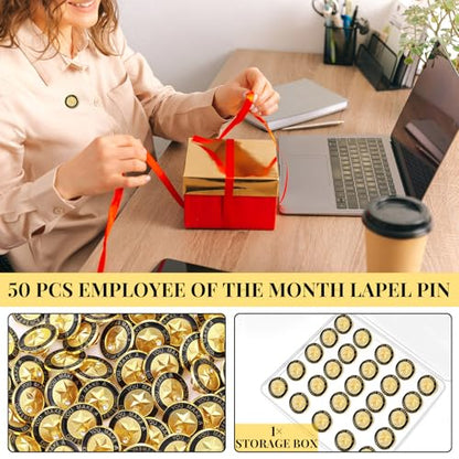 Ceenna 50 Pcs Employee of the Month Star Lapel Pins, You Make A Difference - style: You Make A Difference