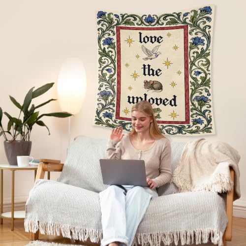 HUGANE Pigeon Rat Frog Mental Health Tapestry Wall Decor 50x60 Inch - color: colour-12