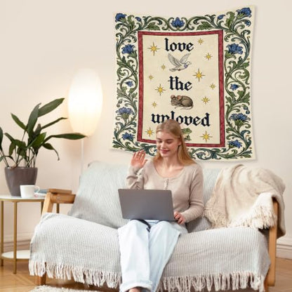 HUGANE Pigeon Rat Frog Mental Health Tapestry Wall Decor 50x60 Inch - color: colour-12