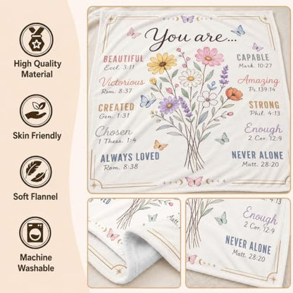 Christian Inspirational Blanket, 50×60in Soft Faith Flannel Blanket - color: Christian Blanket-02