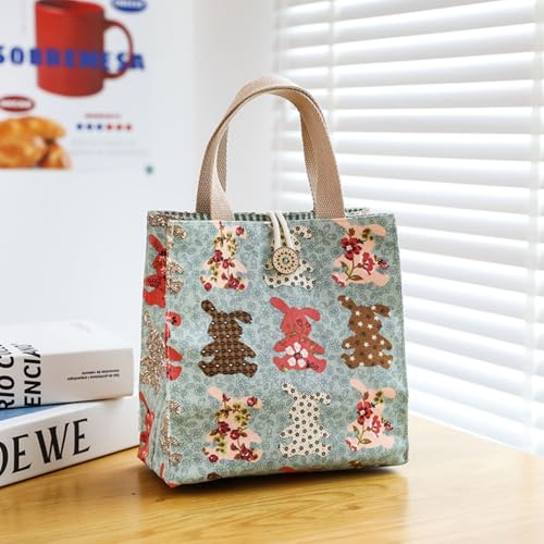 SNDEC Canvas Small Bible Bag for Girls and Women, Cute Mini Preppy Aesthetic Tote, Reusable Grocery Bag for Essentials - color: Green