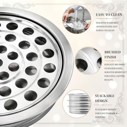 Stainless Steel Communion Tray, 40 Cup Openings, Stackable Silver Church Communion Cup Holder for Worship Services, Holy Communion Supplies, 1 Tray Only, Cups and Lid Not Included - color: Silver