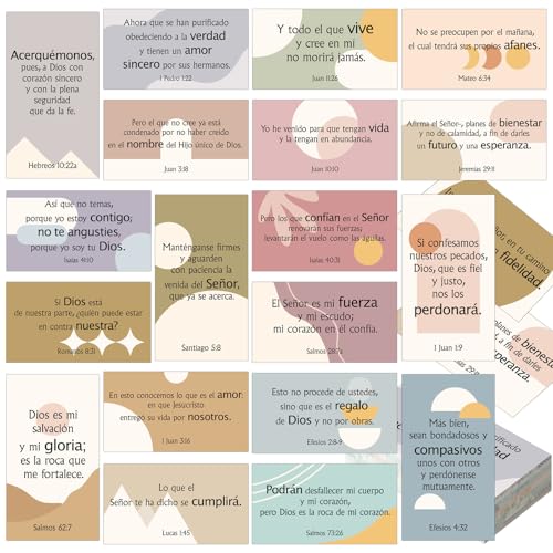 Motiskyy 200 Pcs Spanish Prayer Cards Christian Gifts, Boho - style: Boho