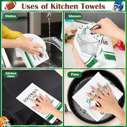 R HORSE 5 Pack Funny Football Kitchen Dish Towels - color: Football