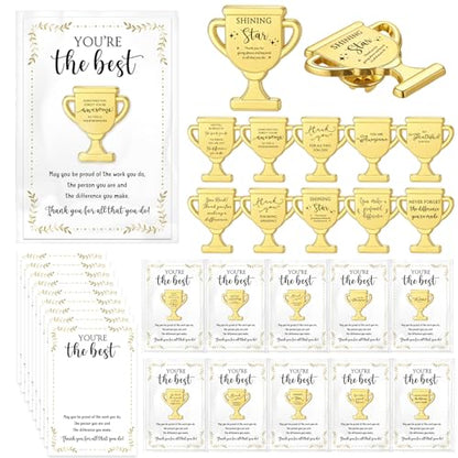60 Sets Employee Appreciation Gifts Bulk, Trophy Pins,10 Styles - style: 10 Styles