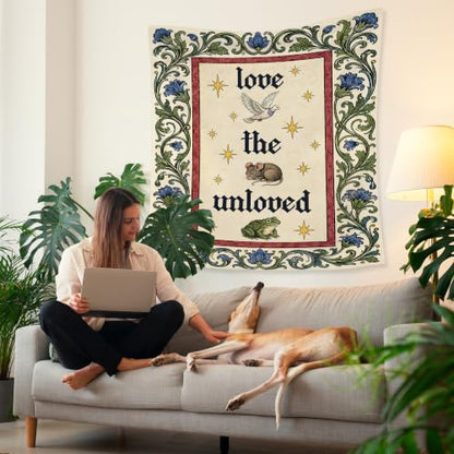 HUGANE Pigeon Rat Frog Mental Health Tapestry Wall Decor 50x60 Inch - color: colour-12