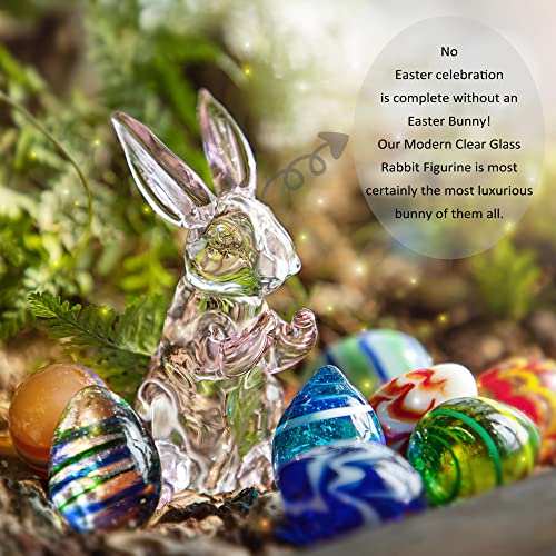 3.5'' Crystal Rabbit Figurine Collectibles Spring Easter Bunny Decorations - style: Pink Rabbit
